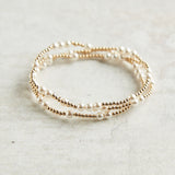 eNewton Design EGIRL HOPE UNWRITTEN GEMSTONE BRACELET 5.5" Pearl 4mm