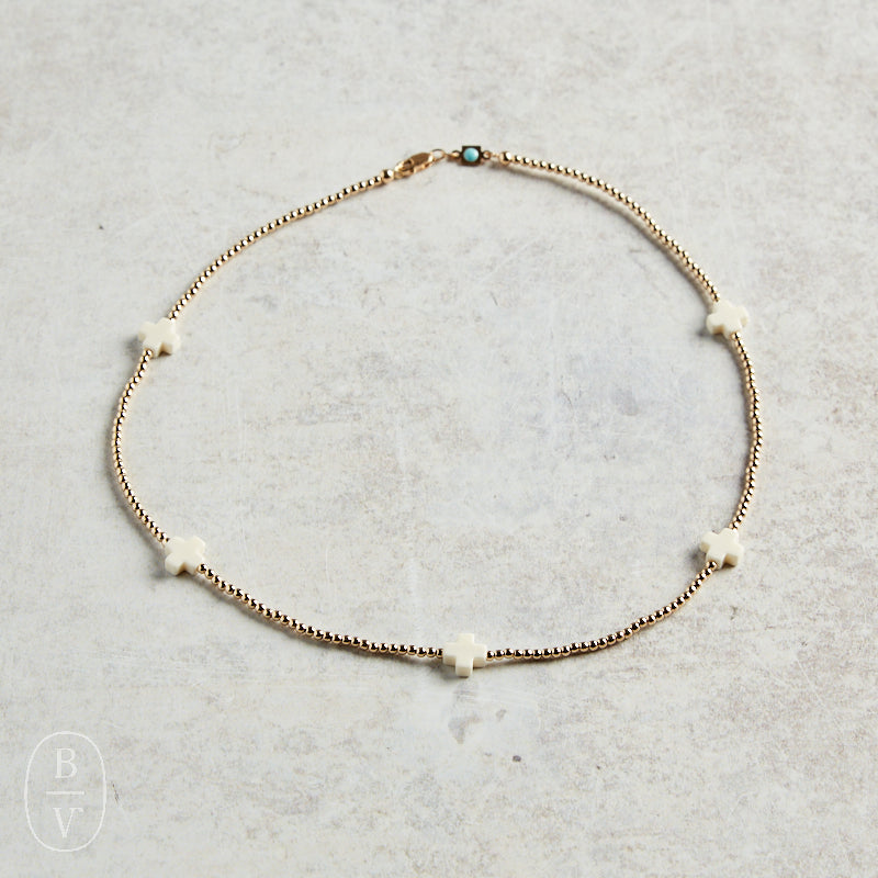 eNewton Design SIGNATURE CROSS PATTERN BEAD CHOKER