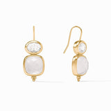 Julie Vos KALEIDOSCOPE EARRING Iridescent Clear Crystal