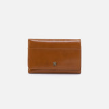 Hobo JILL TRIFOLD WALLET Polished Leather Truffle
