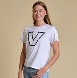 Stewart Simmons THE VANDERBILT EMBROIDERED V TEE