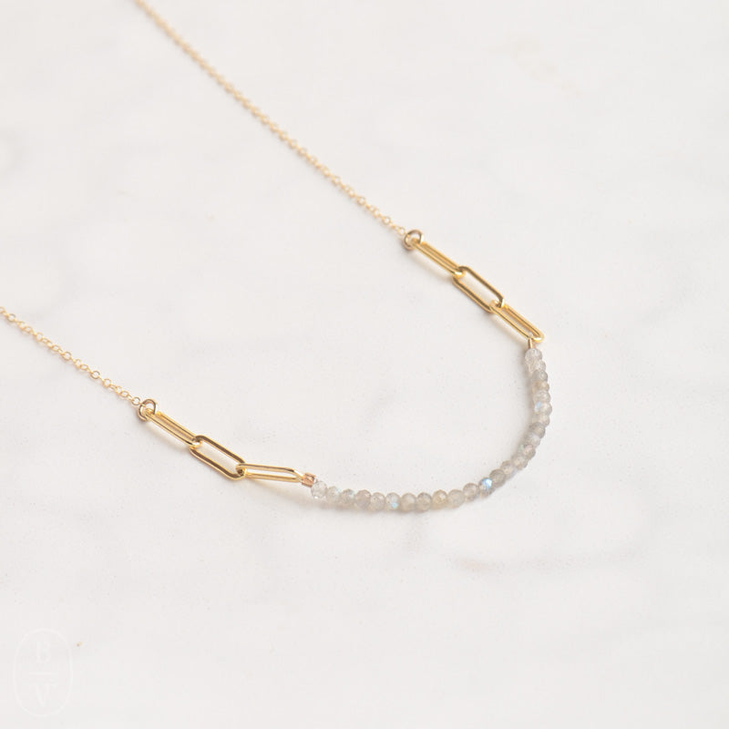 Ellen Hays Jewelry SHORT GRAY STONE N2069 NECKLACE