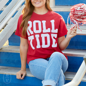 Stewart Simmons THE ROLL TIDE CHENILLE TEAM TOP Crimson