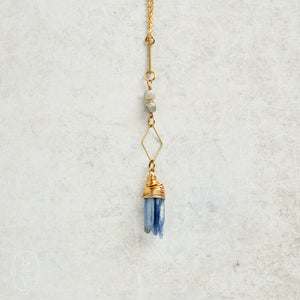 Darby Drake Jewelry and Design LONG NECKLACE WITH GEMSTONE - NETS325