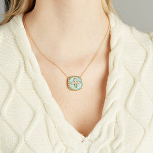 Elyssa Bass Designs MARQUIS DETAIL SQUARE NECKLACE