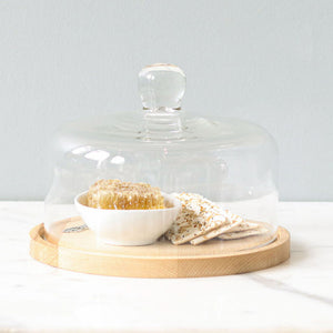Europe 2 You GLASS DOME WITH WOOD BASE
