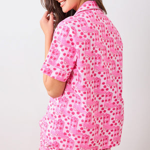 Printfresh RHINESTONE COWGIRL SHORT PJ SET