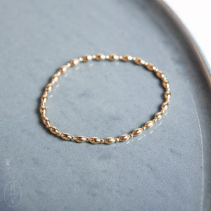 eNewton Design HARMONY GRATEFUL PATTERN BEAD BRACELET Gold 2mm