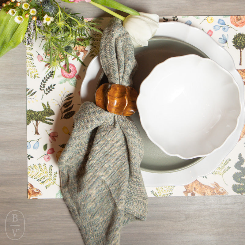 Creative Co-op WOVEN COTTON LINEN SLUB NAPKIN SET OF 4