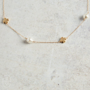 eNewton Design SIGNATURE CROSS ADMIRE SIMPLICITY CHAIN CHOKER Pearl 15