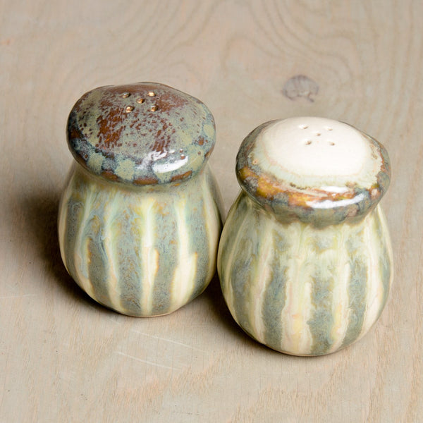 Glazed Earthenware Clay Salt and Pepper Shakers