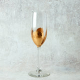 Elm Design HAND PAINTED GOLD LEAF STEMMED CHAMPAGNE GLASS