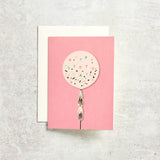 Karen Adams Designs PINK BALLOON GREETING CARD