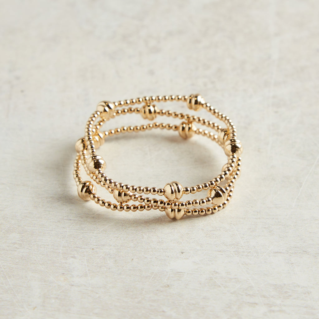 eNewton Design ADMIRE SMALL GOLD BEAD BRACELET