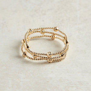 eNewton Design ADMIRE SMALL GOLD BEAD BRACELET