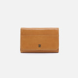 Hobo JILL TRIFOLD WALLET Natural Polished Leather