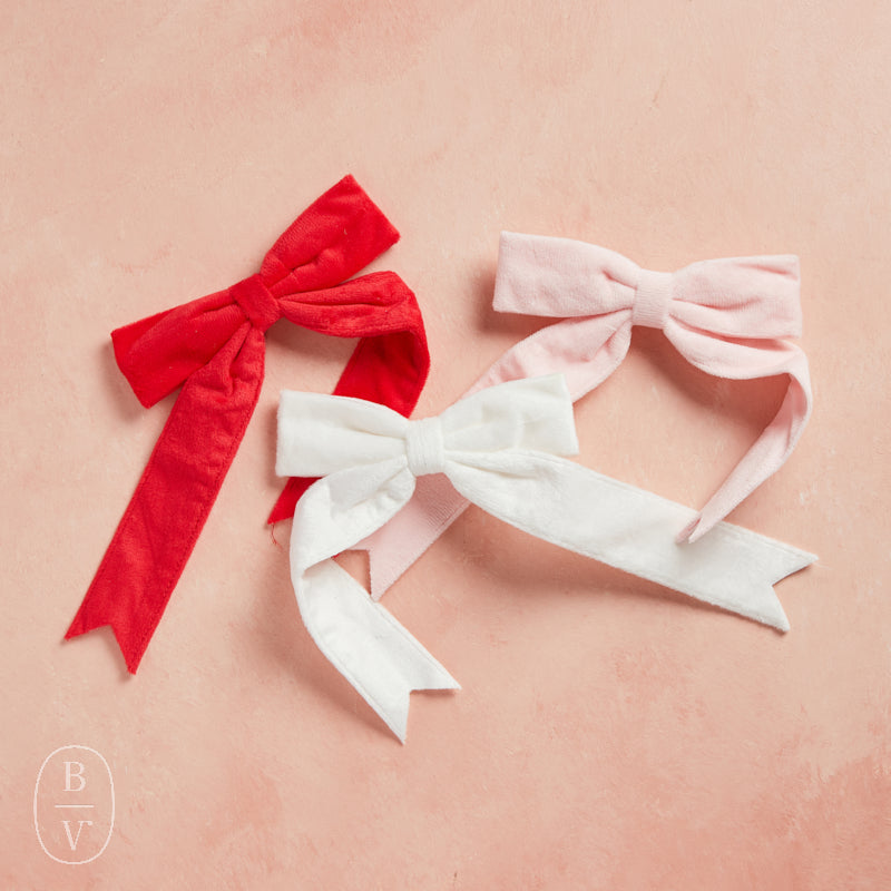 Creative Co-op VELVET CLIP ON BOW