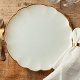 Casafina by Costa Nova FRANCESCA SCALLOPED GLASS CHARGER PLATE Gold
