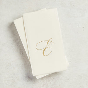 Caspari WHITE PEARL PAPER LINEN GUEST TOWEL