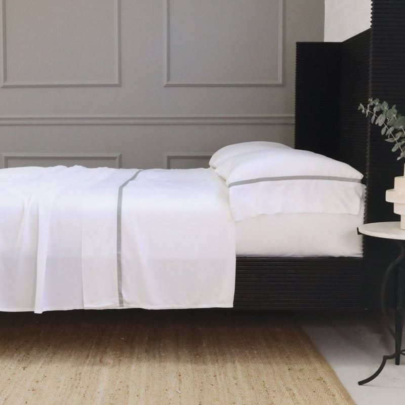 Pom Pom At Home LANGSTON BAMBOO SATEEN SHEET SET Ocean