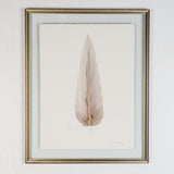 By Lacey LARGE FRAMED FLOATED FEATHER PAINTING SERIES 13 NO 2