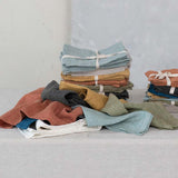 Creative Co-op STONEWASHED LINEN NAPKINS SET OF 4