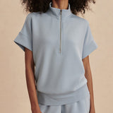 Varley RITCHIE SHORT SLEEVE SWEAT Cashmere Blue