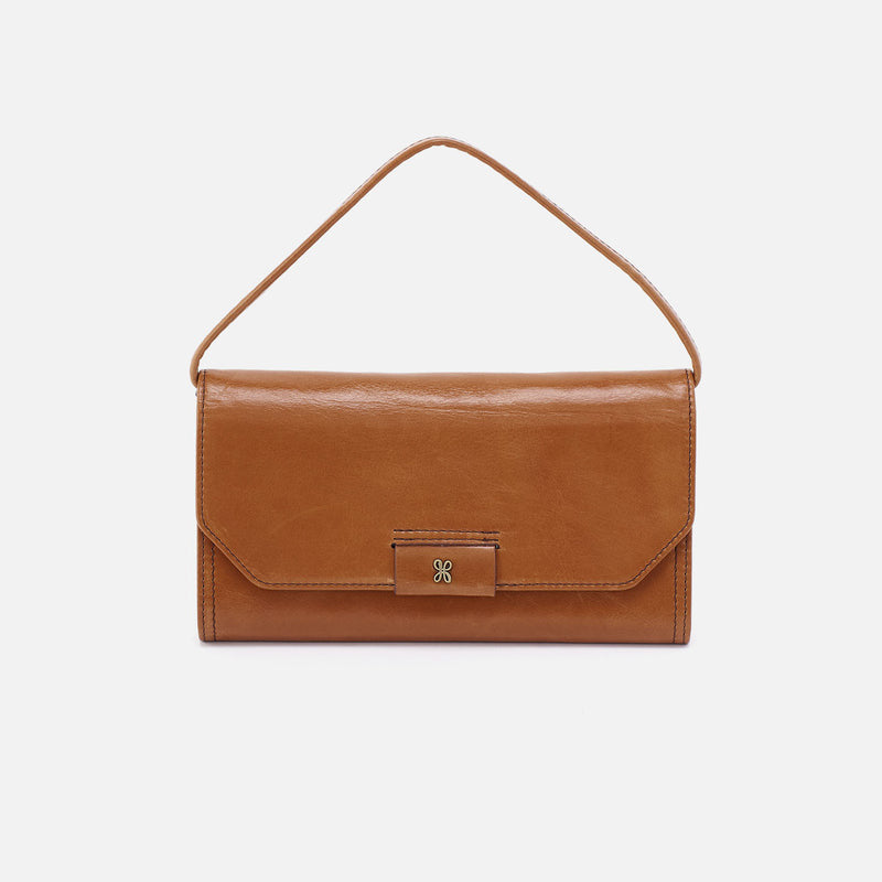 Hobo ROMY WALLET CROSSBODY BAG Truffle Polished Leather