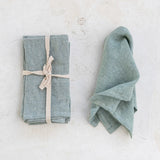 Creative Co-op STONEWASHED LINEN NAPKINS SET OF 4 Mint