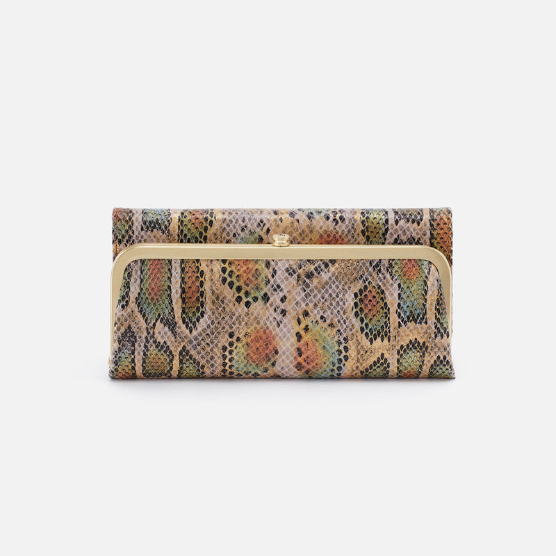 Hobo RACHEL CONTINENTAL WALLET - SPRING 24 Opal Snake Print Printed Leather