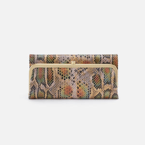 Hobo RACHEL CONTINENTAL WALLET - SPRING 24 Opal Snake Print Printed Leather