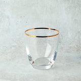 Casafina by Costa Nova SENSA TUMBLER Clear_Gold Rim