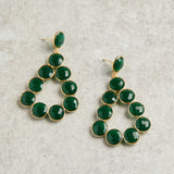 Elyssa Bass Designs O LIST EARRINGS Green Onyx