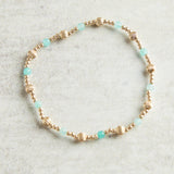 eNewton Design DIGNITY SINCERITY GOLD PATTERN STONE BRACELET Amazonite 4mm