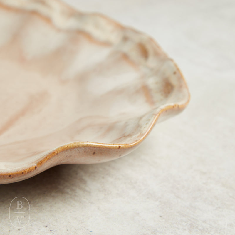 Etta B Pottery FLUTTERED OVAL PLATTER