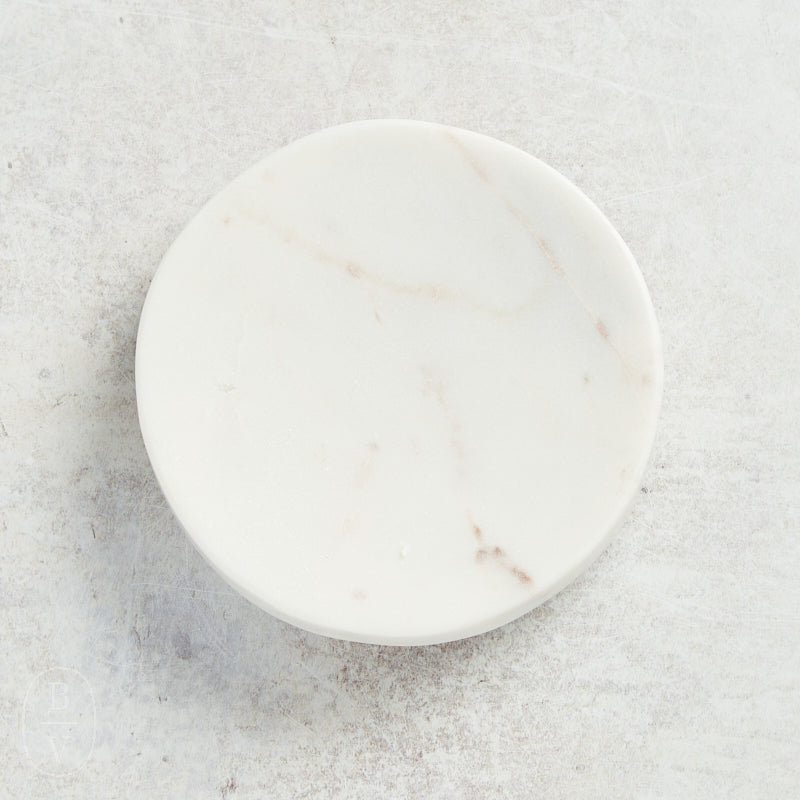 Creative Co-op ROUND MARBLE SOAP DISH