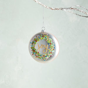 Raz Imports CONFETTI JOY WREATH DISC ORANMENT