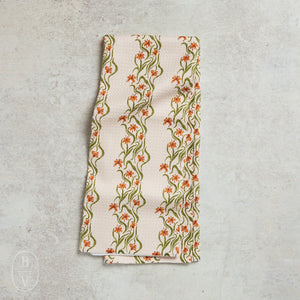 Geometry FALL FLORAL STRIPE TEA TOWEL