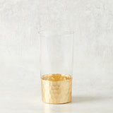 Zodax FEZ CUT GLASS HIGHBALL Gold Leaf