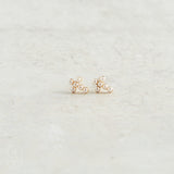 Virtue PEARL CROSS STUD EARRINGS Gold
