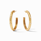 Julie Vos NOEL STONE HOOP EARRINGS Large
