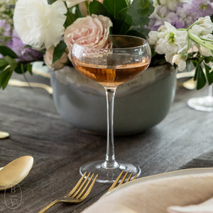 Creative Co-op STEMMED CHAMPAGNE COUPE GLASS