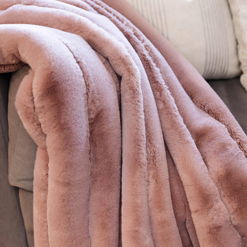 Fabulous Furs POSH THROW Rosewood 60 x 72
