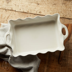 Casafina by Costa Nova RUFFLED LARGE RECTANGLE BAKER