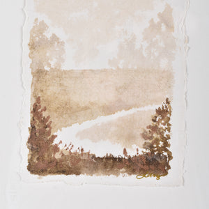 By Lacey MINI MONOCHROMATIC DECKLED EDGE LANDSCAPE 3 FRAMED PAINTING