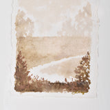 By Lacey MINI MONOCHROMATIC DECKLED EDGE LANDSCAPE 3 FRAMED PAINTING