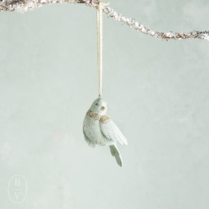 Creative Co-op RESIN GLITTER BIRD ORNAMENT A