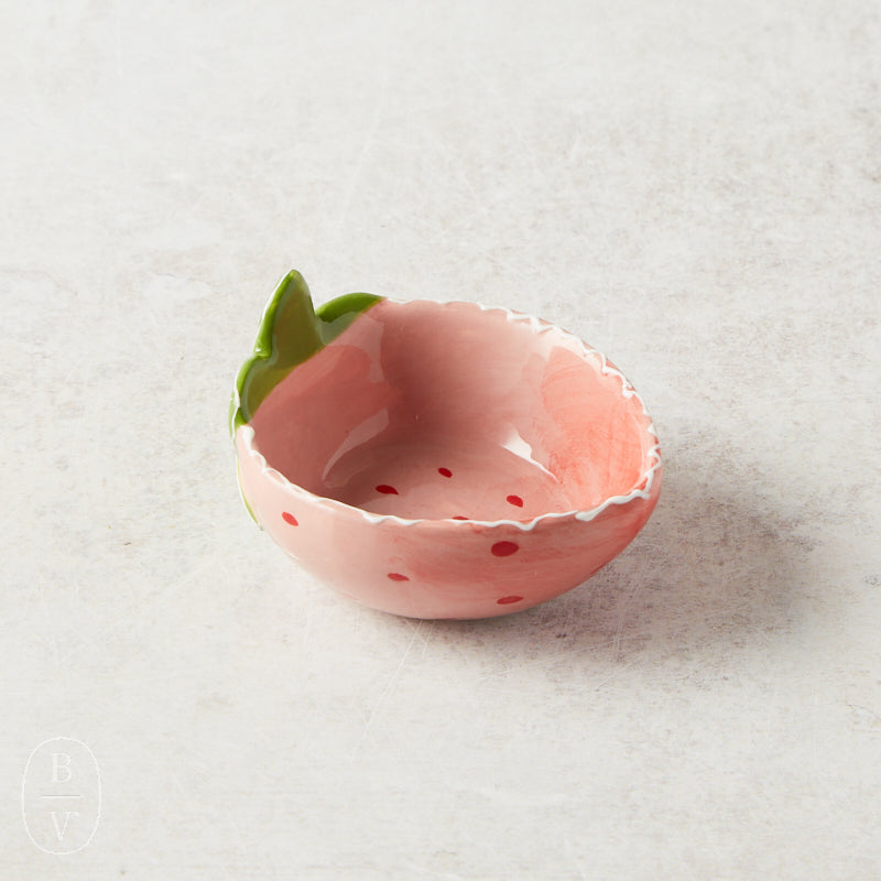 Creative Co-op STRAWBERRY HANDPAINTED NESTING BOWL Small