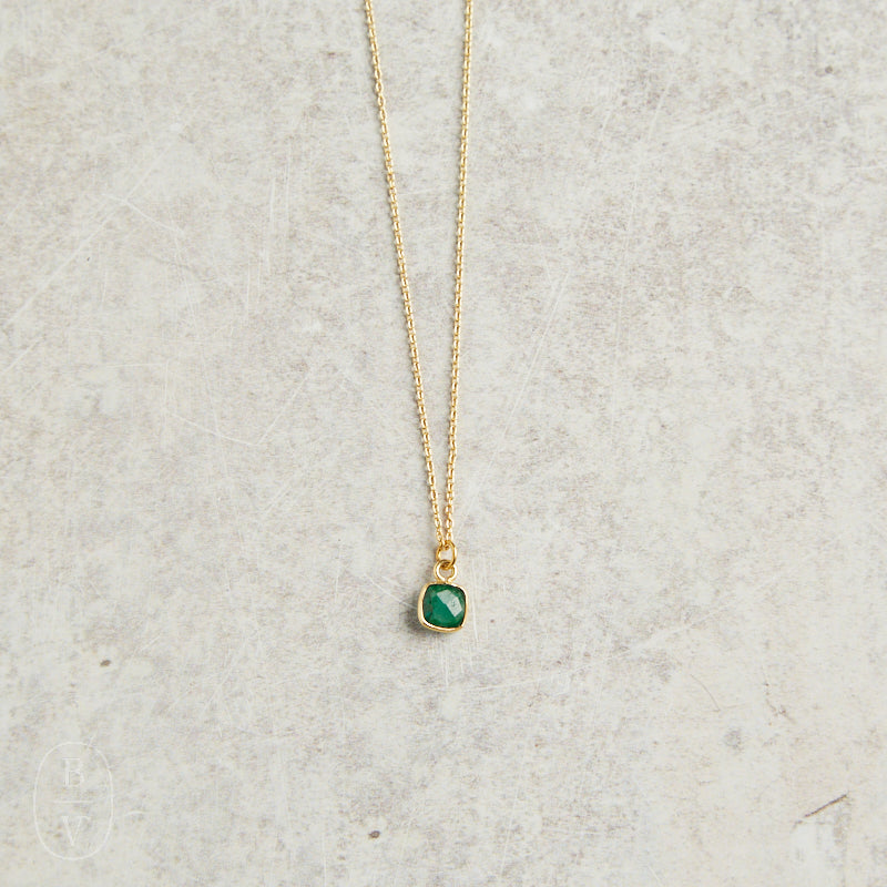 Elyssa Bass Designs TINY SQUARE NECKLACE