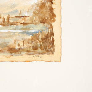 By Lacey ORANGE BLUE LANDSCAPE 2